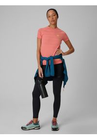 4f - 4F Koszulka trekkingowa regular szybkoschnąca damska - pomarańczowa XS/S. Kolor: różowy. Materiał: tkanina, materiał. Długość: długie. Sezon: lato #2