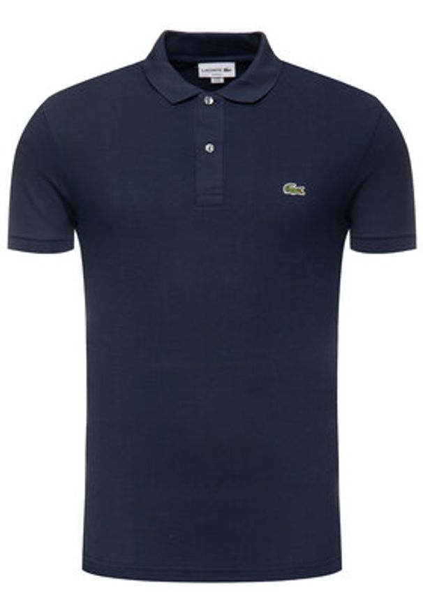 Lacoste Polo PH4012 Granatowy Slim Fit. Typ kołnierza: polo. Kolor: niebieski. Materiał: bawełna
