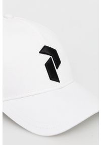 Peak Performance czapka bawełniana kolor biały z aplikacją. Kolor: biały. Materiał: bawełna. Wzór: aplikacja #4