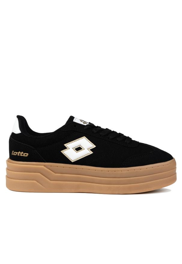 LOTTO - Buty damskie trampki na platformie Lotto STACKY RB. Kolor: czarny, brązowy, wielokolorowy. Obcas: na platformie