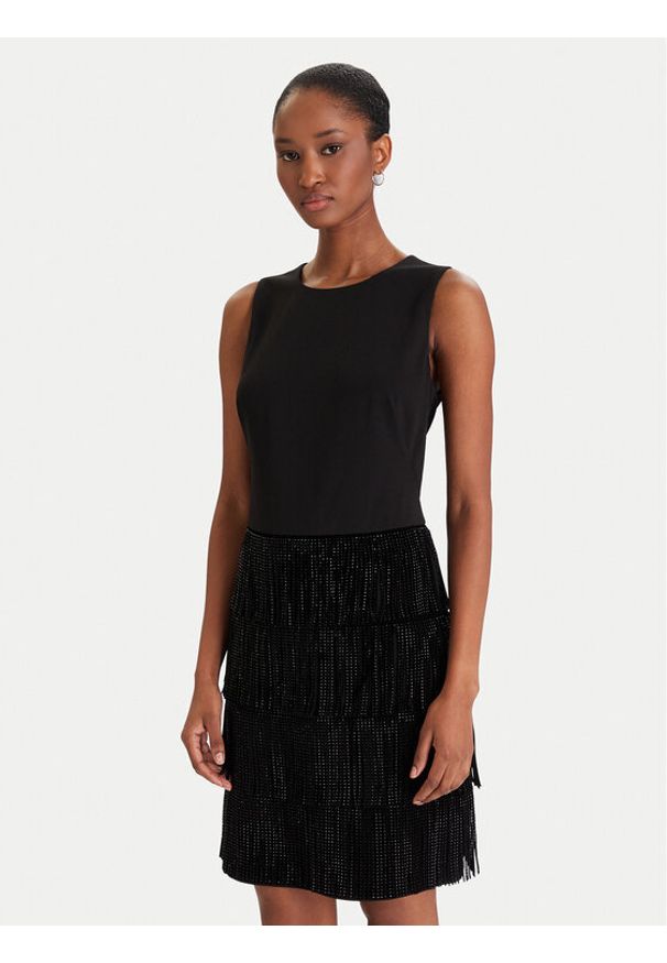 DKNY Sukienka koktajlowa DD5I1B50 Czarny Slim Fit. Kolor: czarny. Materiał: syntetyk. Styl: wizytowy