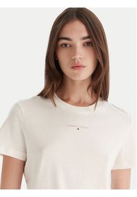 Tommy Jeans T-Shirt Linear DW0DW21964 Écru Regular Fit. Materiał: bawełna #3