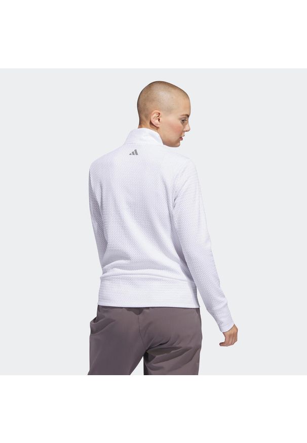 Adidas - Kurtka do golfa damska ADIDAS. Typ kołnierza: golf. Materiał: materiał. Wzór: ze splotem. Sport: golf