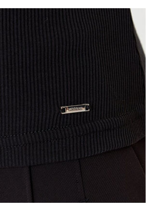 Morgan Bluzka 252-DELINE Czarny Slim Fit. Kolor: czarny. Materiał: syntetyk
