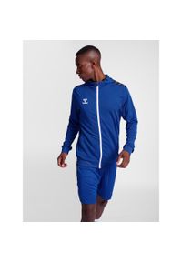 Bluza z kapturem sportowa Hummel Authentic Poly Zip Hoodie. Typ kołnierza: kaptur. Kolor: niebieski