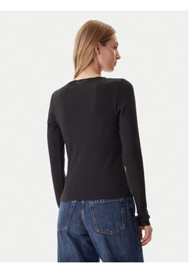 TOMMY HILFIGER - Tommy Hilfiger Bluzka UW0UW06071 Czarny Slim Fit. Kolor: czarny. Materiał: bawełna