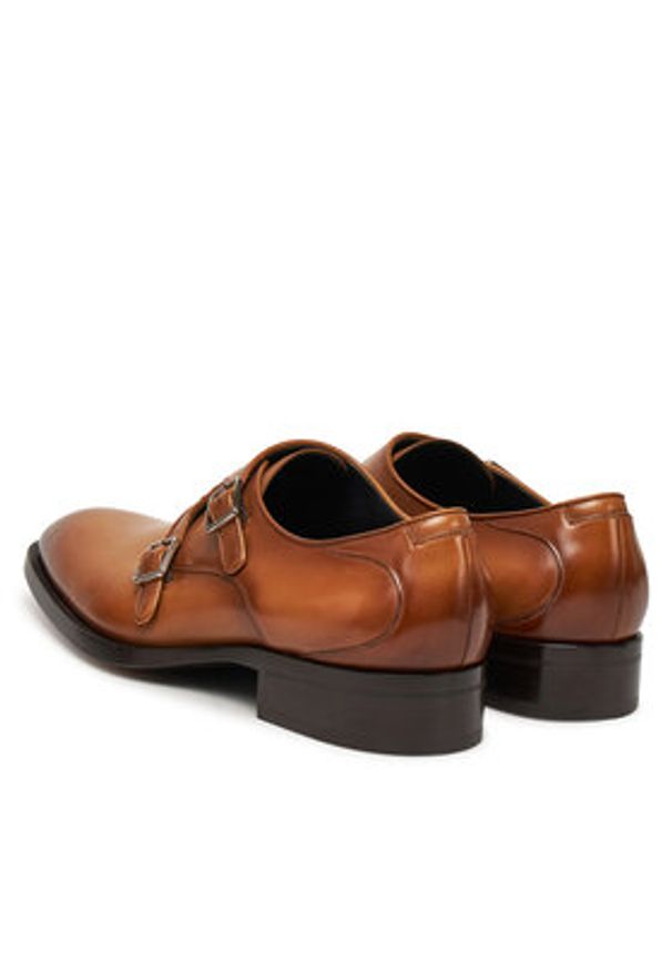 BOSS Półbuty Rill 50536617 Brązowy. Kolor: brązowy. Materiał: skóra