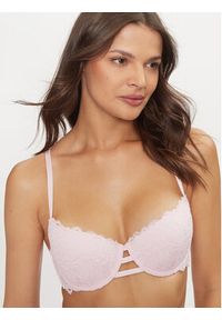 Hunkemöller Biustonosz z fiszbiną Andrea 205411 Różowy. Kolor: różowy. Materiał: syntetyk