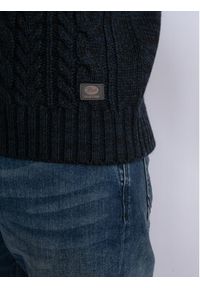 Petrol Industries Sweter M-3030-KWC211 Granatowy Regular Fit. Kolor: niebieski. Materiał: bawełna #8