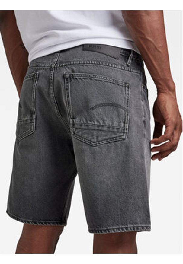 G-Star RAW - G-Star Raw Szorty jeansowe D20776-D291-C778 Szary Regular Fit. Kolor: szary. Materiał: bawełna, jeans