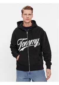 Tommy Jeans Bluza Letterman DM0DM18415 Czarny Relaxed Fit. Kolor: czarny. Materiał: bawełna