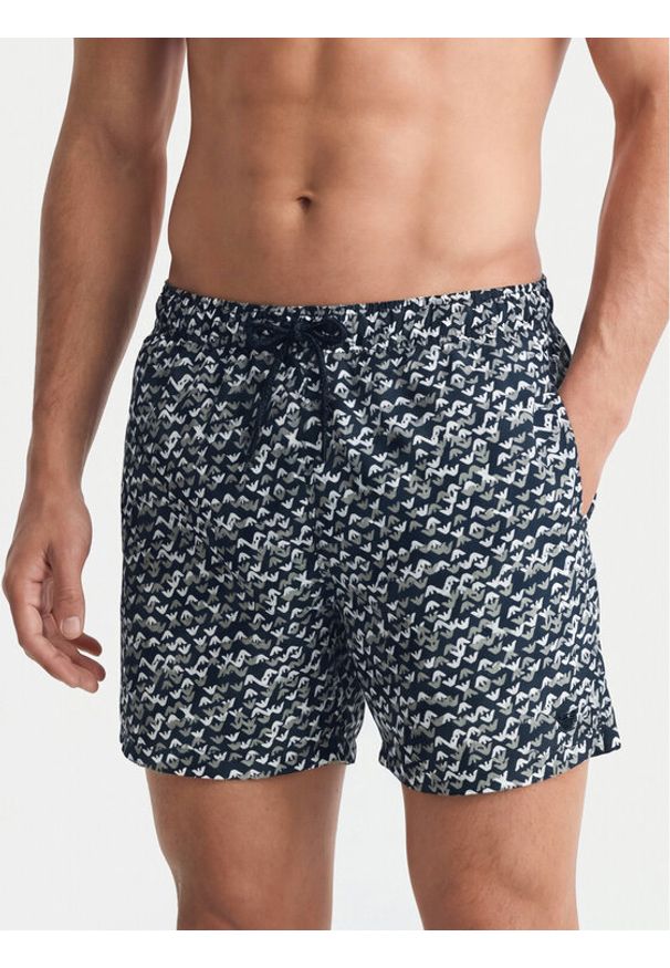 Emporio Armani Szorty kąpielowe EM000583 AF20440 FB356 Granatowy. Kolor: niebieski. Materiał: syntetyk