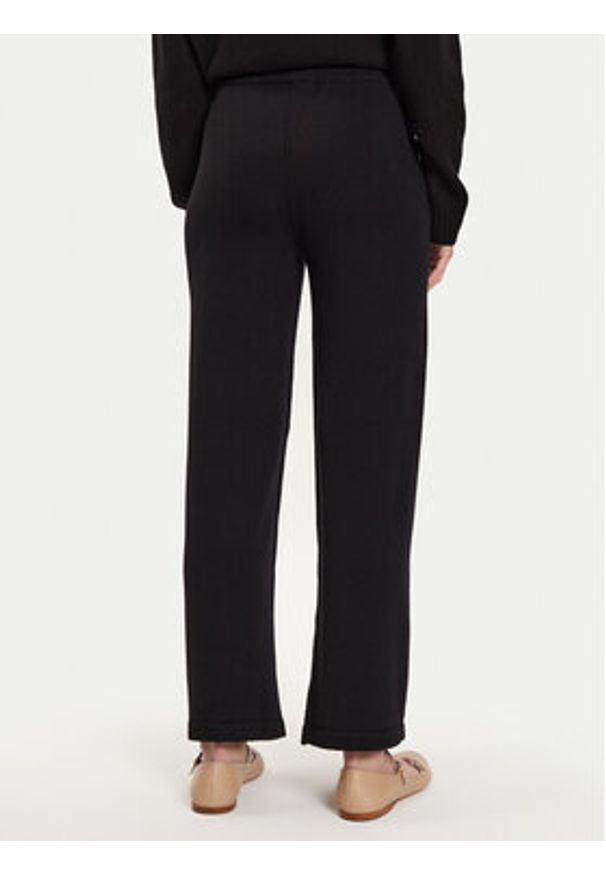 Max Mara Leisure Spodnie dzianinowe Epopea 24263360 Czarny Relaxed Fit. Kolor: czarny. Materiał: wełna