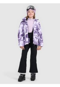 4f - 4F Spodnie narciarskie softshell z szelkami membrana 5000 dziewczęce - czarne 146 (10-11 lat). Stan: podwyższony. Kolor: czarny. Materiał: softshell. Sezon: lato. Sport: narciarstwo #1