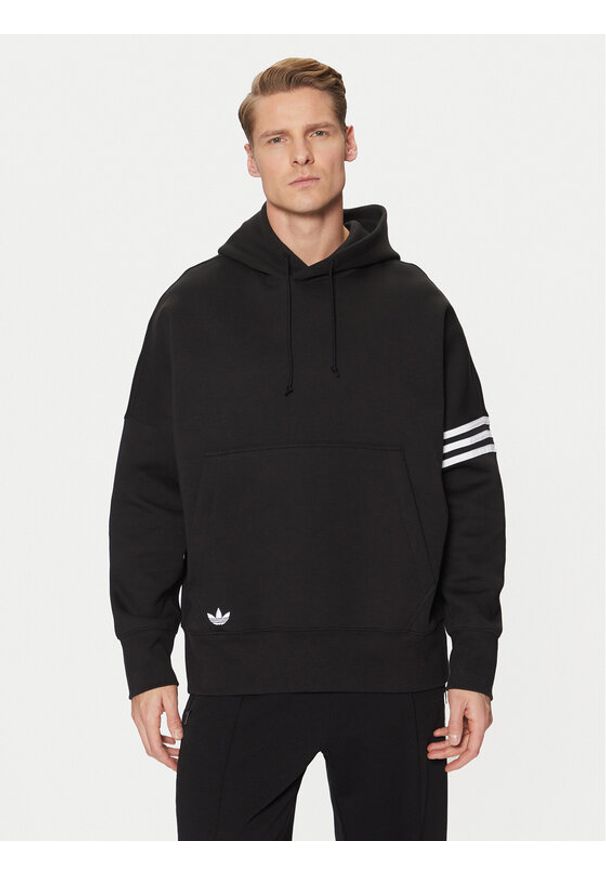 Adidas - adidas Bluza Neuclassics JC9937 Czarny Oversize. Kolor: czarny. Materiał: bawełna, syntetyk