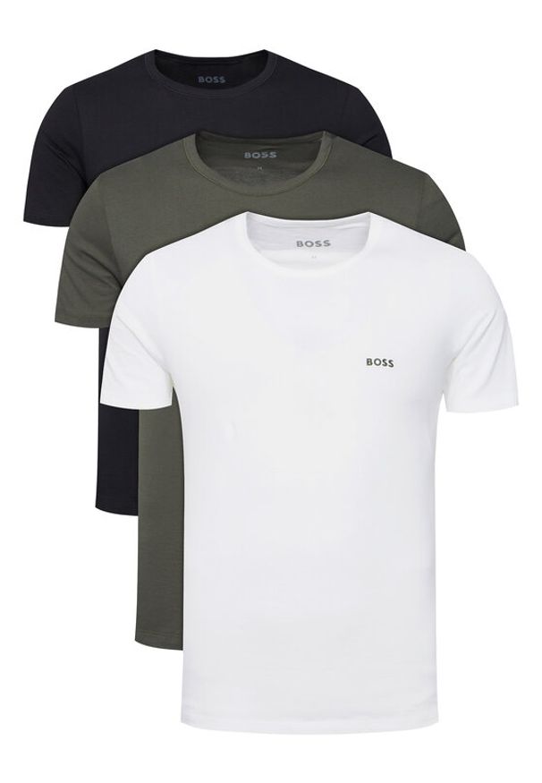 BOSS Komplet 3 t-shirtów 50532468 Kolorowy Regular Fit. Materiał: bawełna. Wzór: kolorowy