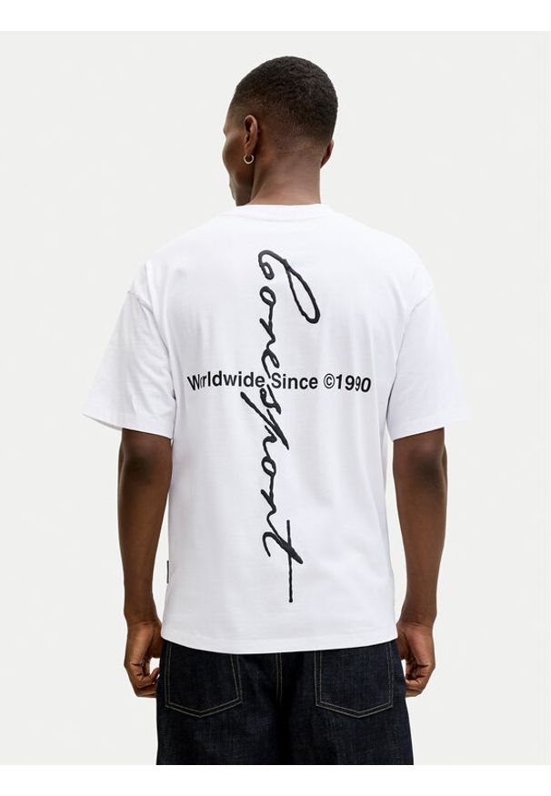 Jack & Jones T-Shirt Dust 12292982 Biały Loose Fit. Kolor: biały. Materiał: bawełna