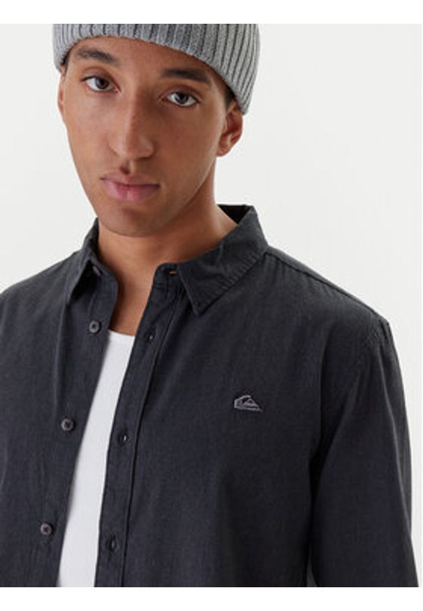 Quiksilver Koszula EQYWT04670 Czarny Regular Fit. Kolor: czarny. Materiał: bawełna
