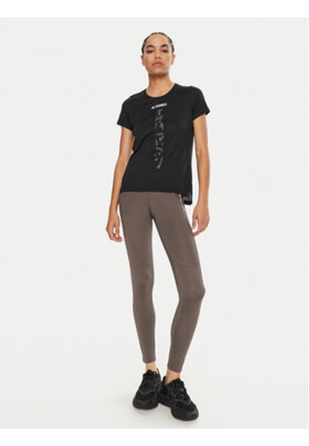 Adidas - adidas Legginsy Terrex Multi IP6883 Brązowy Slim Fit. Kolor: brązowy. Materiał: syntetyk