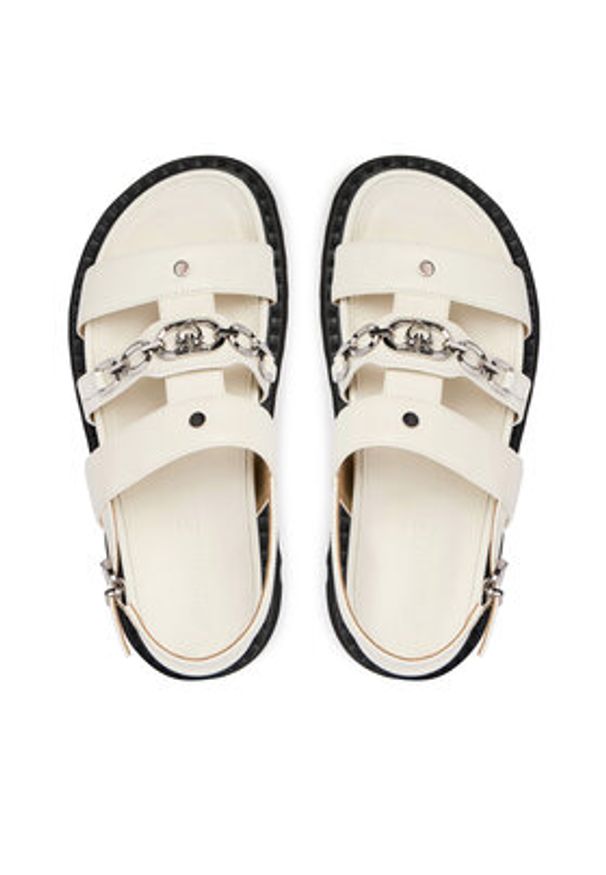 Pinko - PINKO Sandały Kate 06 SD0517 P001 Biały. Kolor: biały. Materiał: skóra
