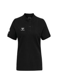 Damska koszulka polo Hummel Move Grid. Okazja: na co dzień. Typ kołnierza: polo. Kolor: czarny. Styl: sportowy, elegancki, casual