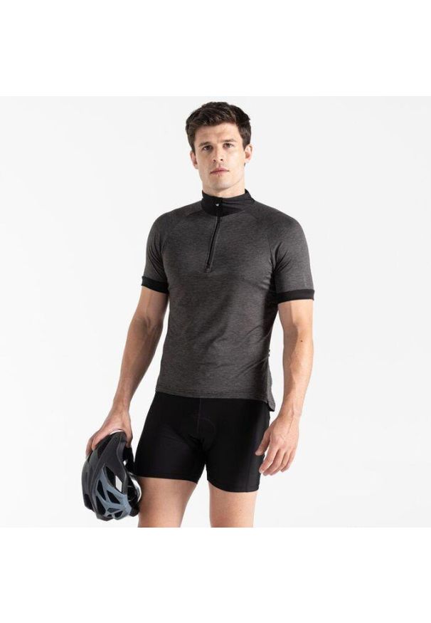 DARE 2B - Koszulka rowerowa męska Pedal It Out Out. Kolor: czarny. Materiał: skóra, materiał. Sport: turystyka piesza