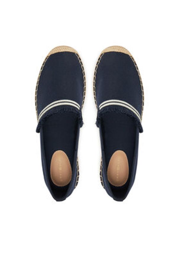 TOMMY HILFIGER - Tommy Hilfiger Espadryle Fringe Canvas Closed Espadrille FW0FW08881 Granatowy. Kolor: niebieski. Materiał: materiał