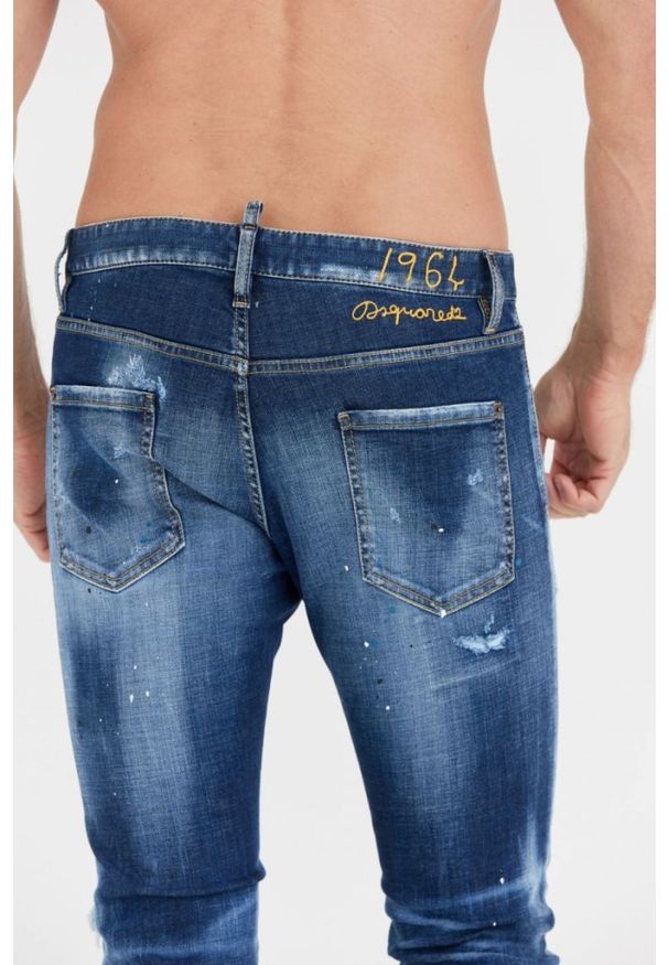 DSQUARED2 Granatowe męskie jeansy cool guy, Rozmiar 52. Kolor: niebieski