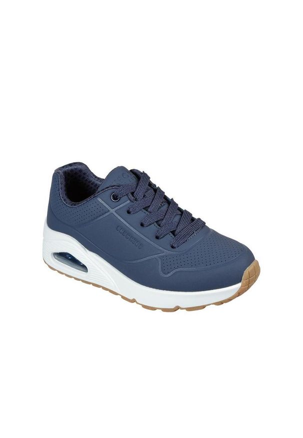 skechers - Buty na co dzień młodzieżowe SKECHERS UNO STAND ON AIR skóra. Okazja: na co dzień. Kolor: niebieski. Materiał: skóra