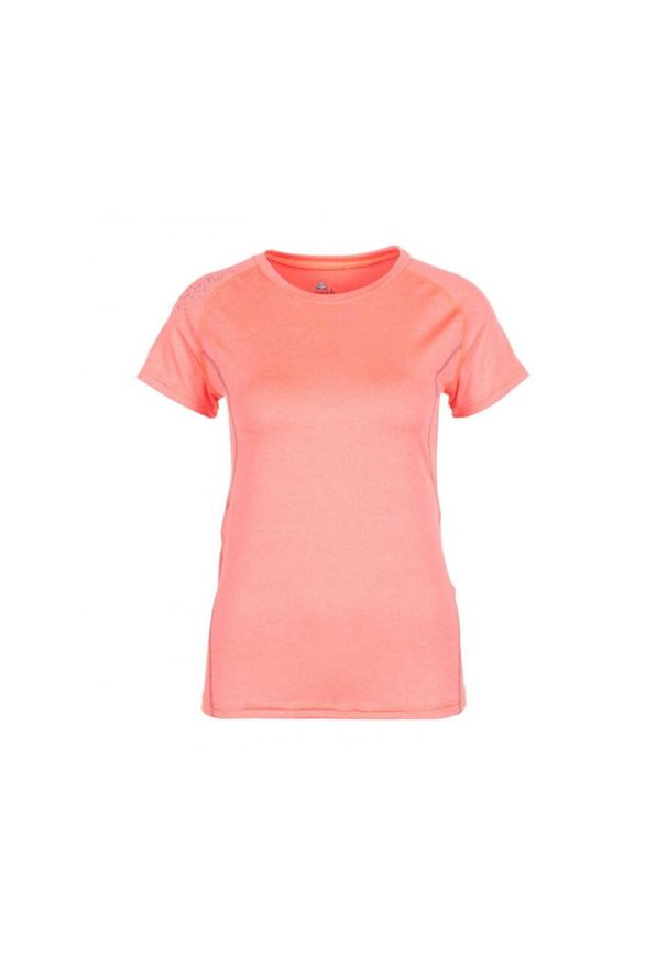 PEAK MOUNTAIN - Damska koszulka techniczna Peak Mountain. Kolor: pomarańczowy. Sport: turystyka piesza