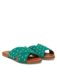 Pieces Klapki 17156837 Zielony. Kolor: zielony. Materiał: skóra #3