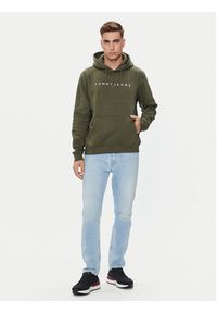 Tommy Jeans Bluza Linear Logo DM0DM17985 Zielony Regular Fit. Kolor: zielony. Materiał: bawełna #4