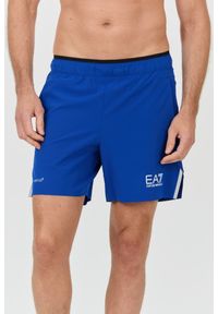 EA7 Emporio Armani - EA7 Niebieskie męskie kąpielówki Bermudas, Rozmiar XL. Kolor: niebieski