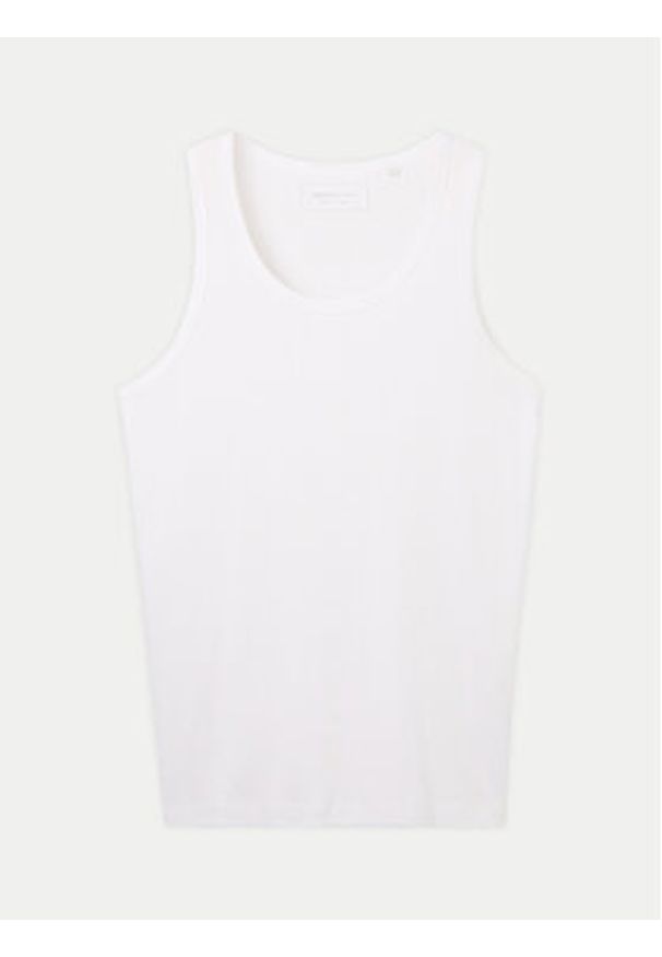 Tom Tailor Denim Tank top 1042035 Biały Regular Fit. Kolor: biały. Materiał: bawełna