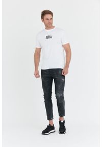 DSQUARED2 Biały t-shirt męski ibra. Kolor: biały