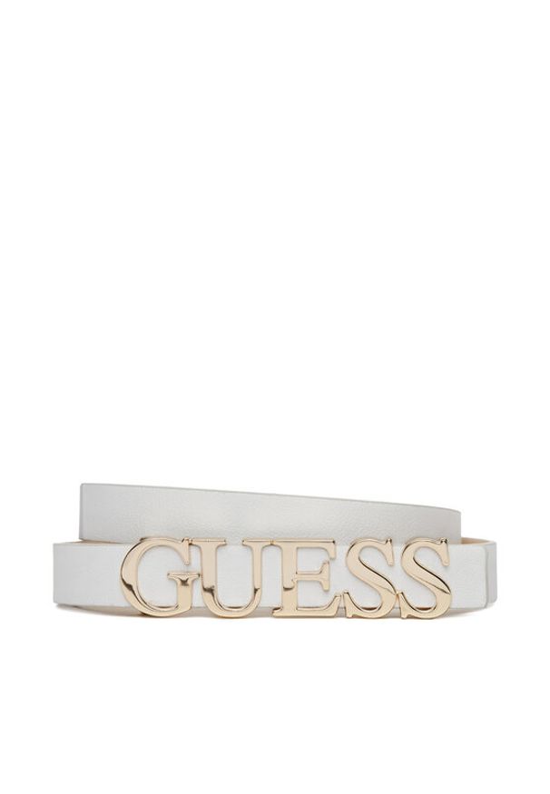 Guess Pasek Damski BW9231 P5235 Biały. Kolor: biały. Materiał: skóra