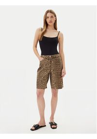 only - ONLY Szorty jeansowe Naomi 15351037 Brązowy Regular Fit. Kolor: brązowy. Materiał: bawełna