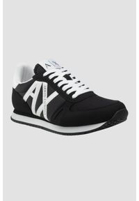Armani Exchange - ARMANI EXCHANGE Czarno-białe sneakersy. Kolor: czarny #5