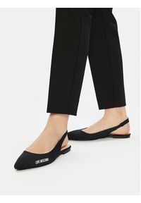 Love Moschino - LOVE MOSCHINO Baleriny JA11021G1MIM0000 Czarny. Kolor: czarny. Materiał: materiał #3