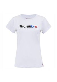 TECNIFIBRE - Koszulka tenisowa T-shirt dziecięca Tecnifibre Club Cotton Tee. Kolor: biały. Sport: tenis