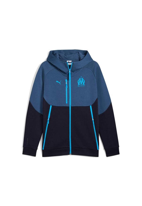 Puma - Zippowany sweatshirt OM FL 2025/26. Kolor: niebieski. Sport: piłka nożna