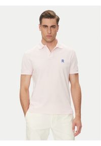 TOMMY HILFIGER - Tommy Hilfiger Polo MW0MW33167 Różowy Regular Fit. Typ kołnierza: polo. Kolor: różowy. Materiał: bawełna