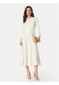 MICHAEL Michael Kors Sukienka dzianinowa MT683J3BFD Kremowy Slim Fit. Kolor: kremowy. Materiał: syntetyk #2