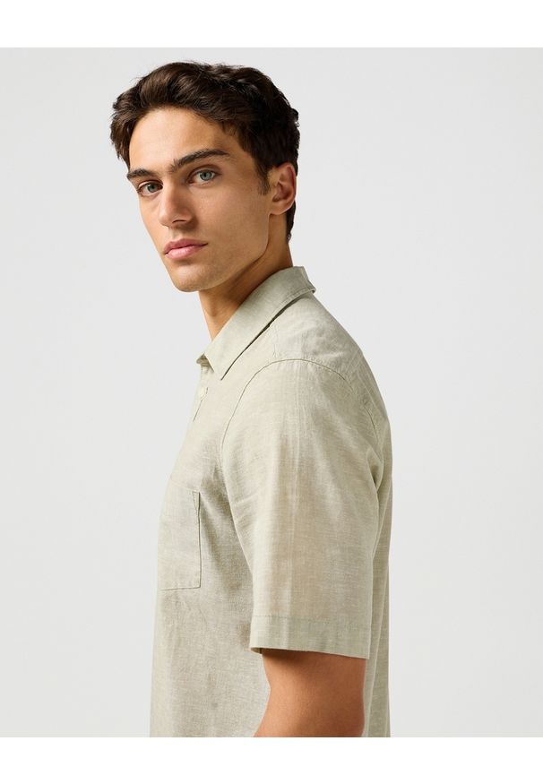 Wrangler - MESKA KOSZULA WRANGLER SS 1 PKT SHIRT TEA 112362730