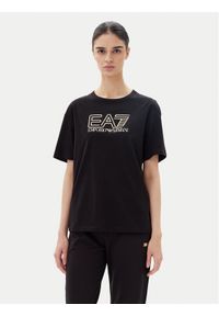 EA7 Emporio Armani T-Shirt 7W000098 AF12503 MC004 Czarny Loose Fit. Kolor: czarny. Materiał: bawełna