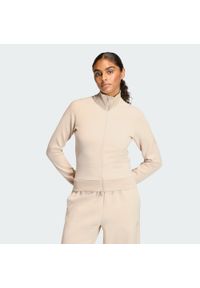 Adidas - Bluza Dresowa Soft Lux Slim. Kolor: biały. Materiał: dresówka. Sport: fitness #1