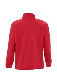 SOL'S - Bluza Polarowa Unisex Dla Dorosłych North. Kolor: czerwony. Materiał: polar. Sezon: zima