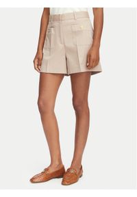 TOMMY HILFIGER - Tommy Hilfiger Szorty materiałowe WW0WW49592 Beżowy Regular Fit. Kolor: beżowy. Materiał: bawełna, lyocell #1