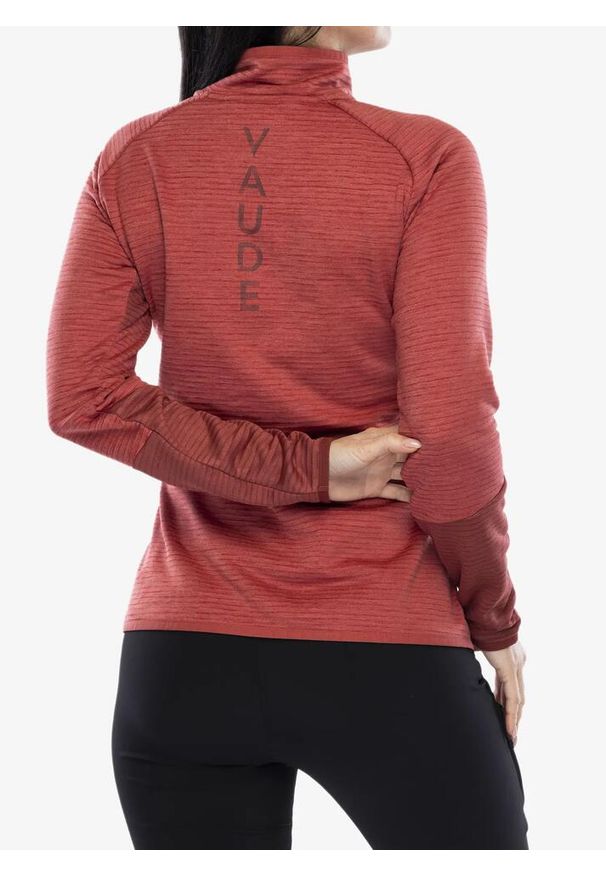 Bluza polarowa damska Vaude Larice HZ Fleece Jacket. Kolor: czerwony. Materiał: polar