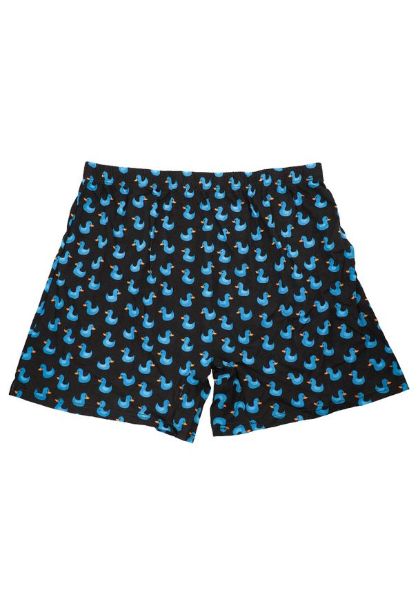 Niebieskie Męskie Bokserki Kaczuszki Redo. Kolor: czarny. Materiał: bawełna